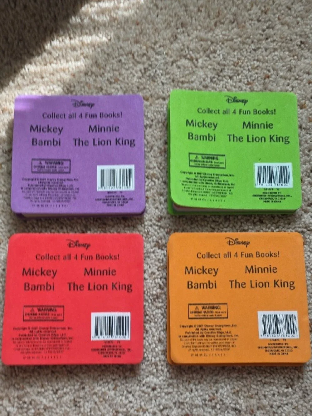 Disney Kids Foam Character Bath Toys - Mickey, Minnie, Simba, Bambi (Multicolor)